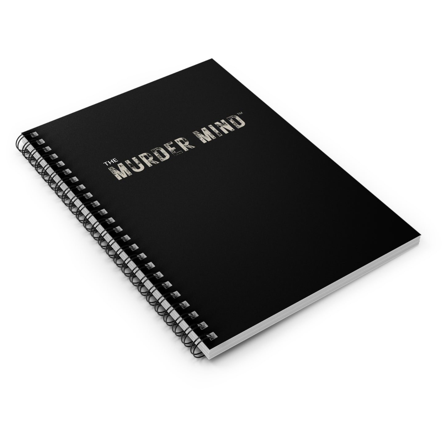 The Murder Mind Black Spiral Notebook - Ruled Line