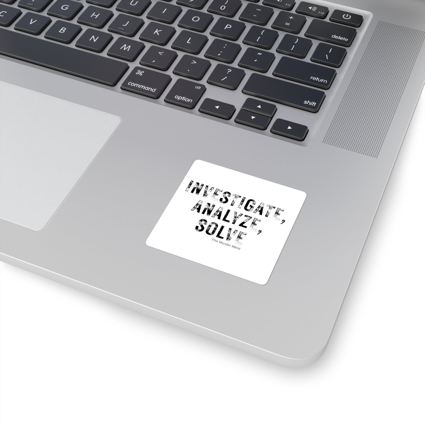 Investigate, Analyze, Solve White Square Stickers