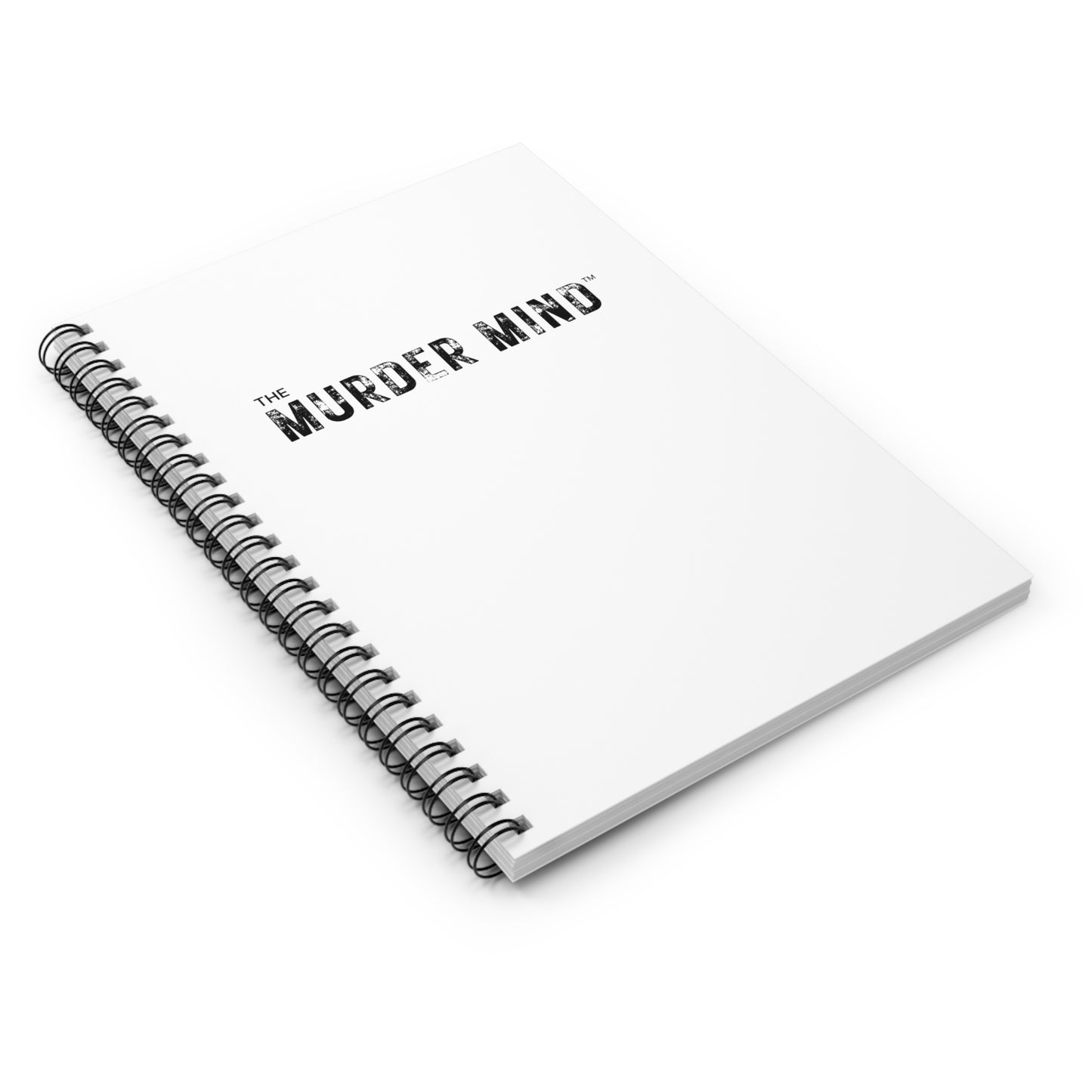 The Murder Mind White Spiral Notebook - Ruled Line