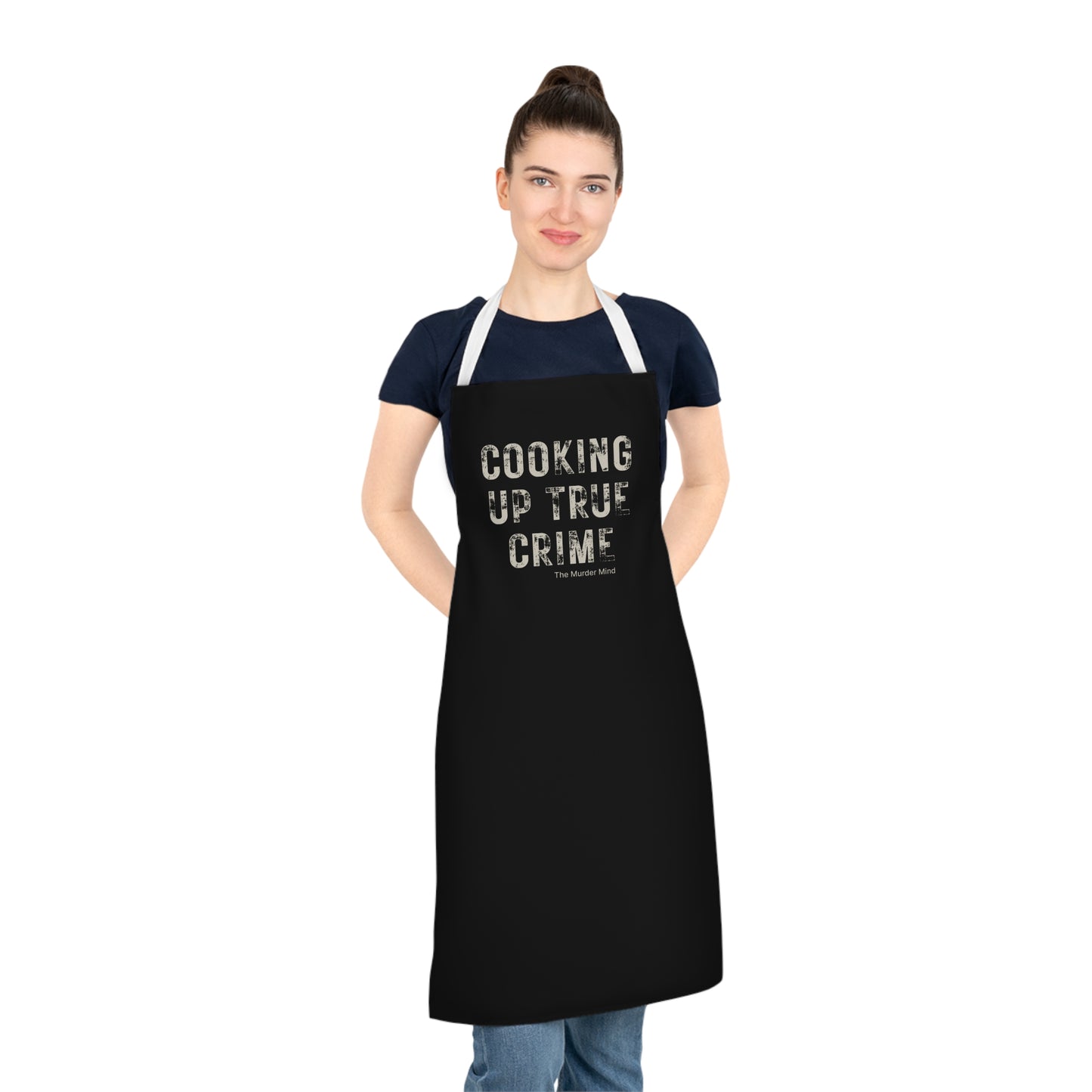 Cooking Up True Crime Black Apron (AOP)