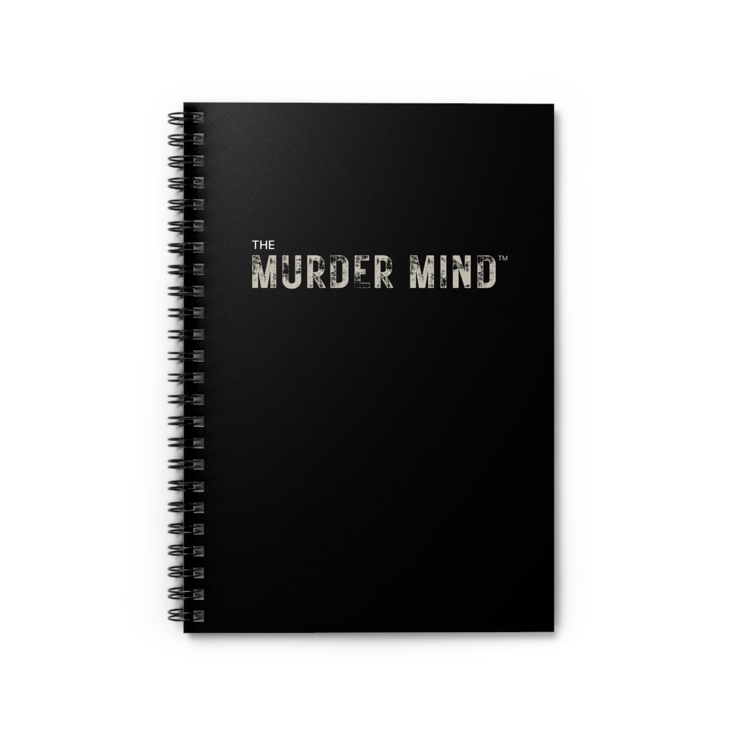 The Murder Mind Black Spiral Notebook - Ruled Line