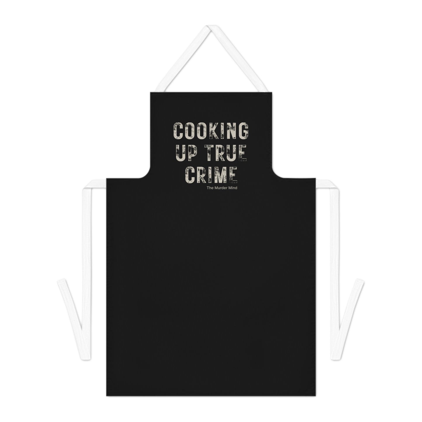 Cooking Up True Crime Black Apron (AOP)