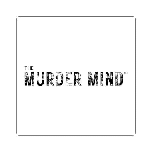 The Murder Mind White Square Stickers