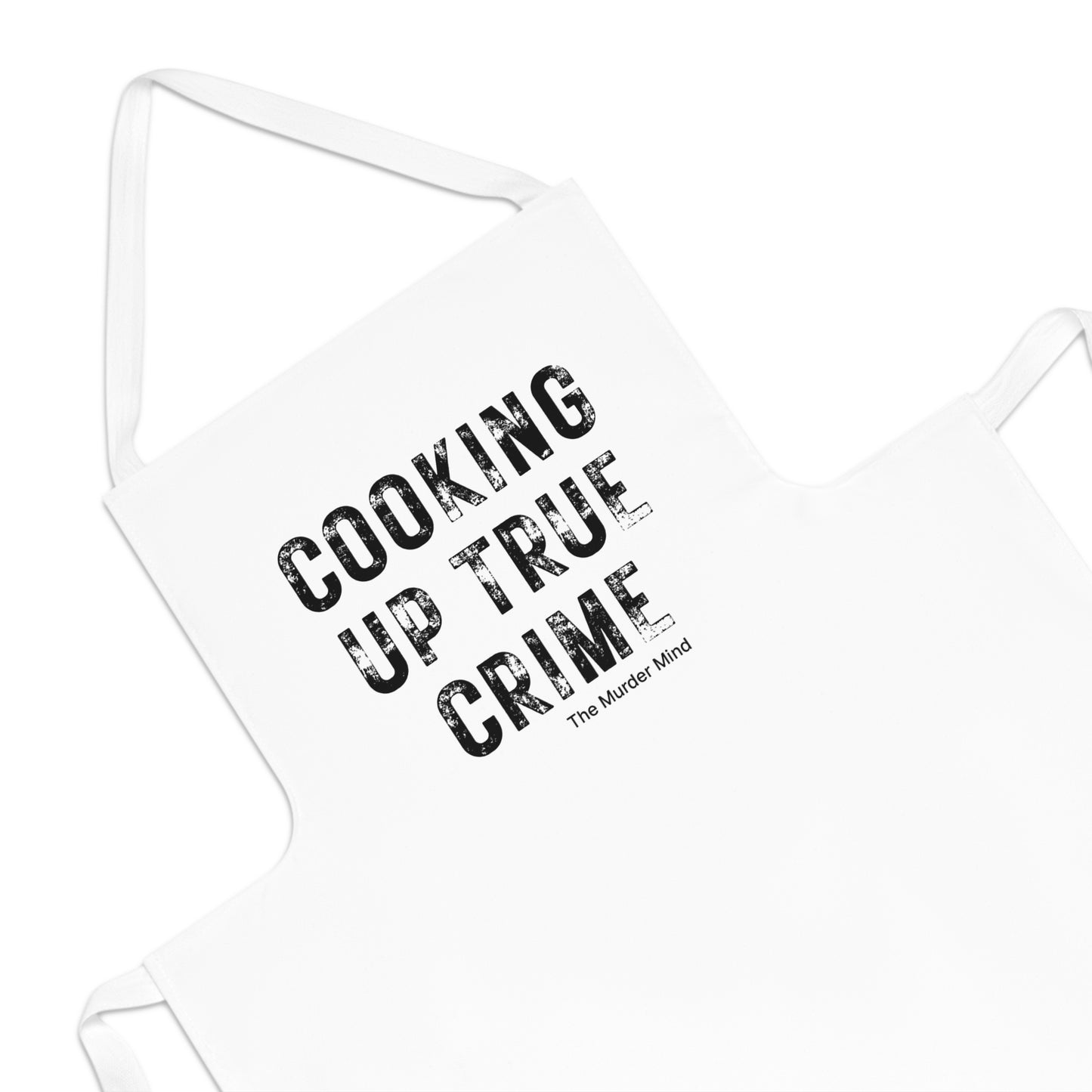 Cooking Up True Crime White Apron (AOP)