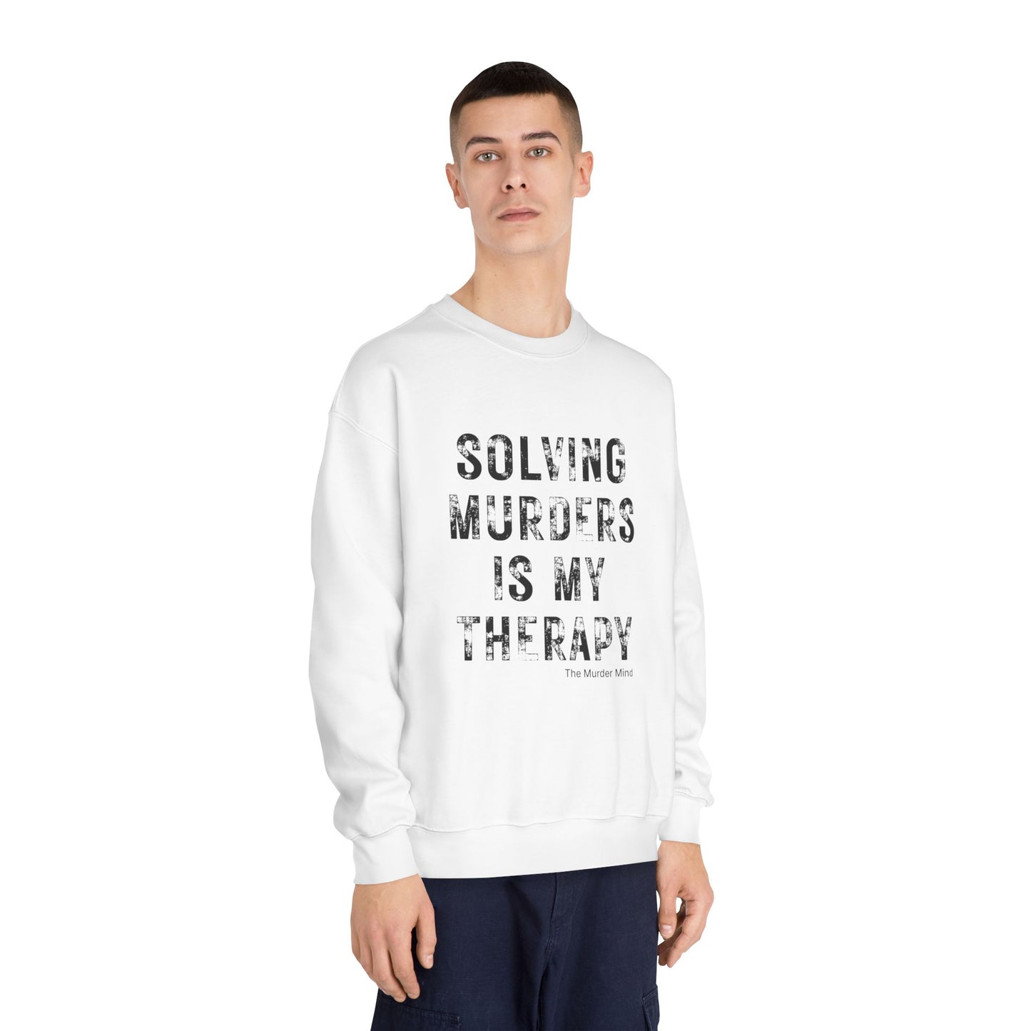 Solving Murders Is My Therapy Unisex DryBlend® Crewneck Sweatshirt