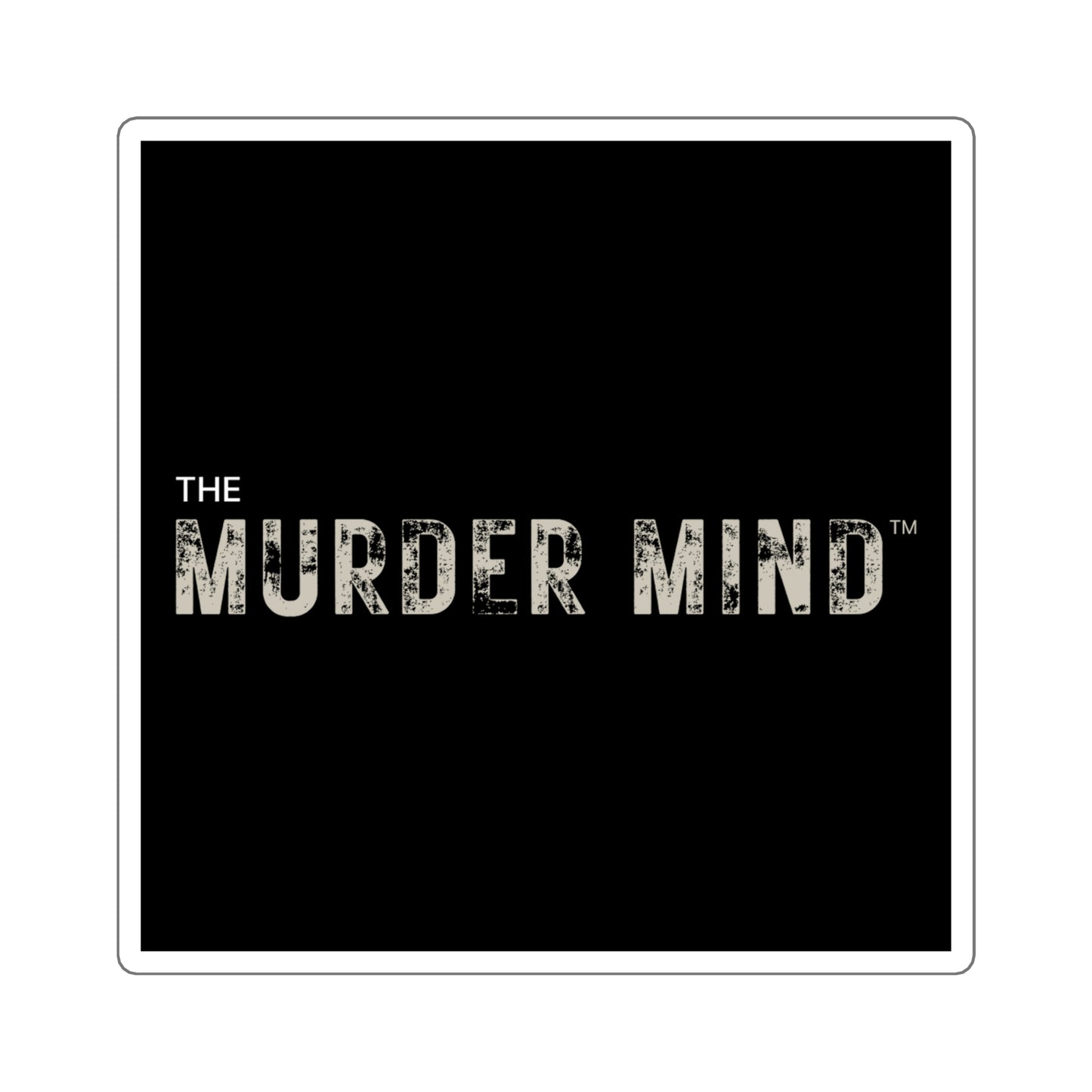 The Murder Mind Black Square Stickers