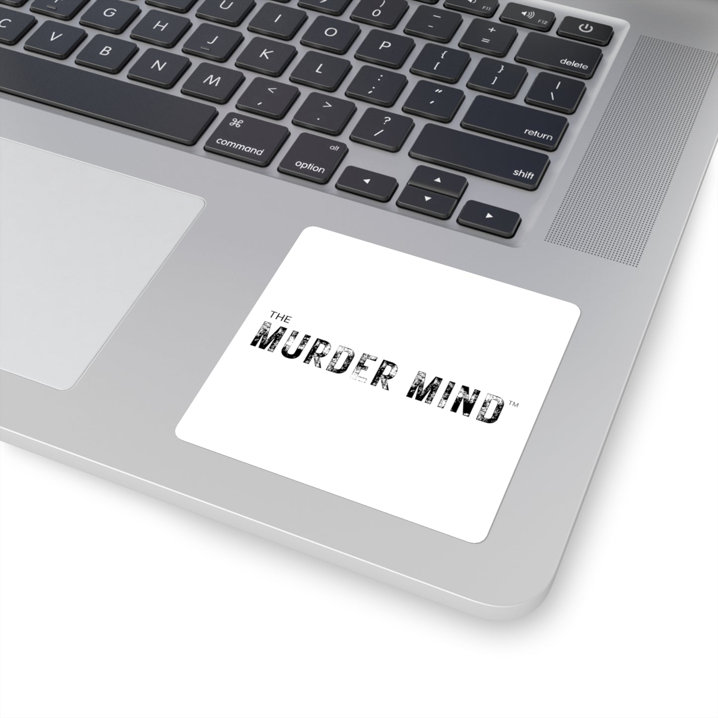 The Murder Mind White Square Stickers