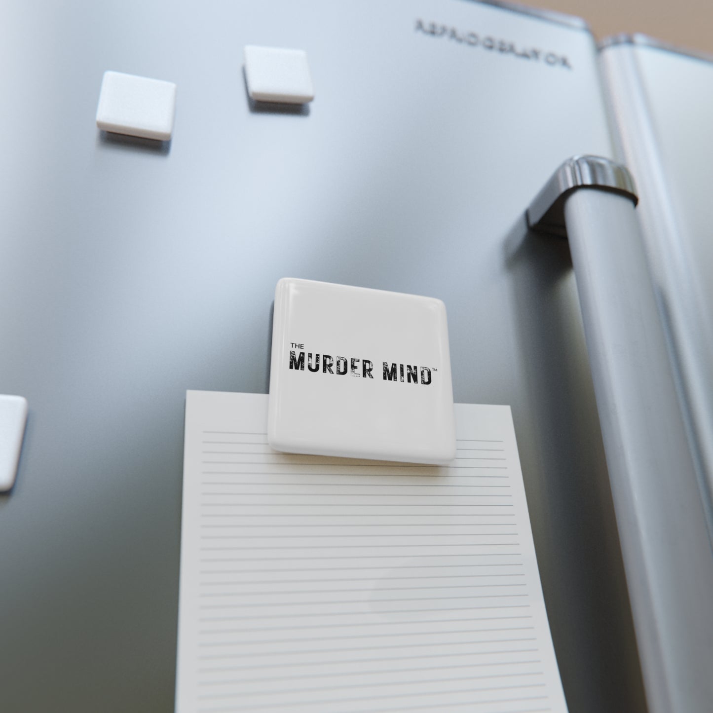 The Murder Mind White Porcelain Magnet, Square