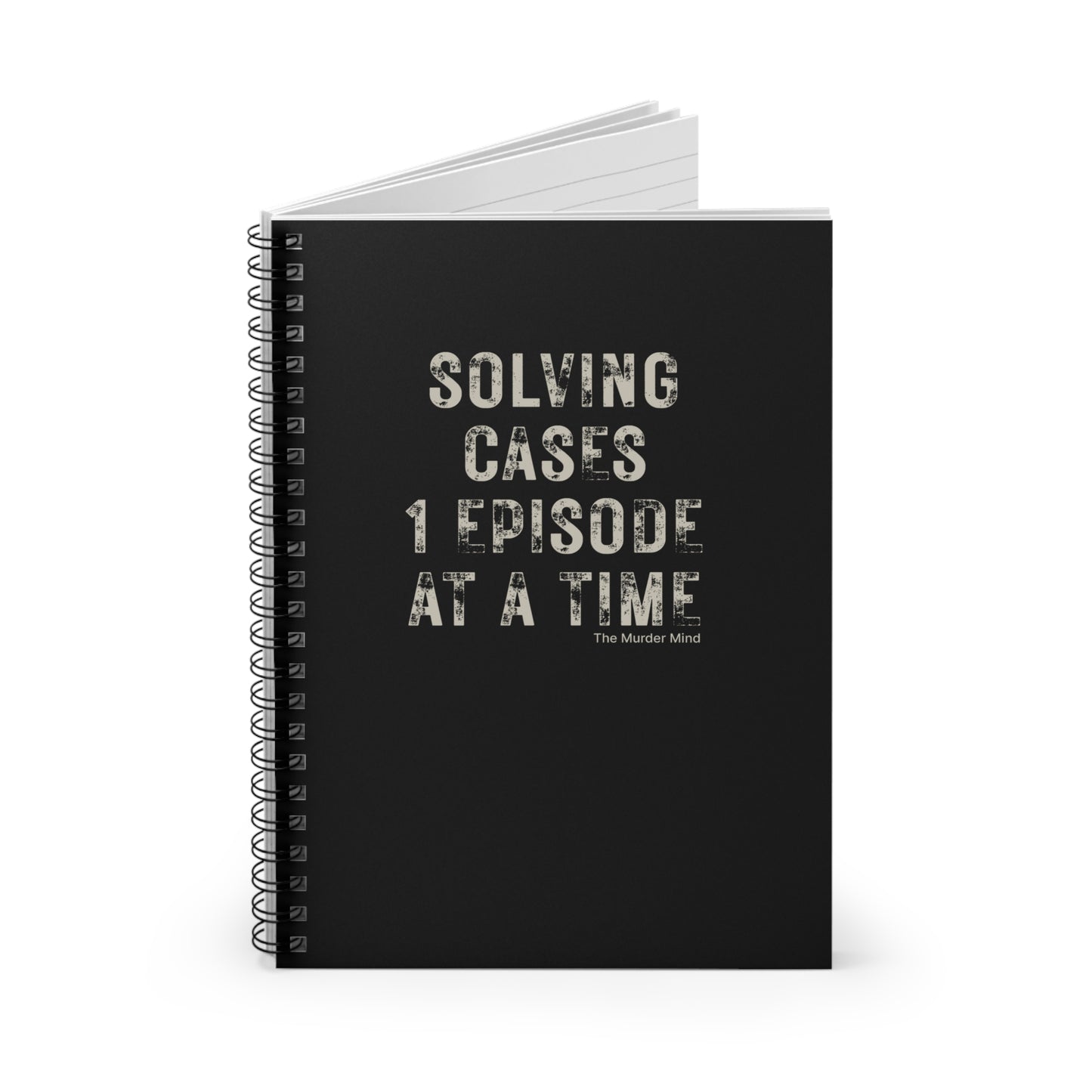 Solving Cases 1 Episode At A Time Black Spiral Notebook - Ruled Line
