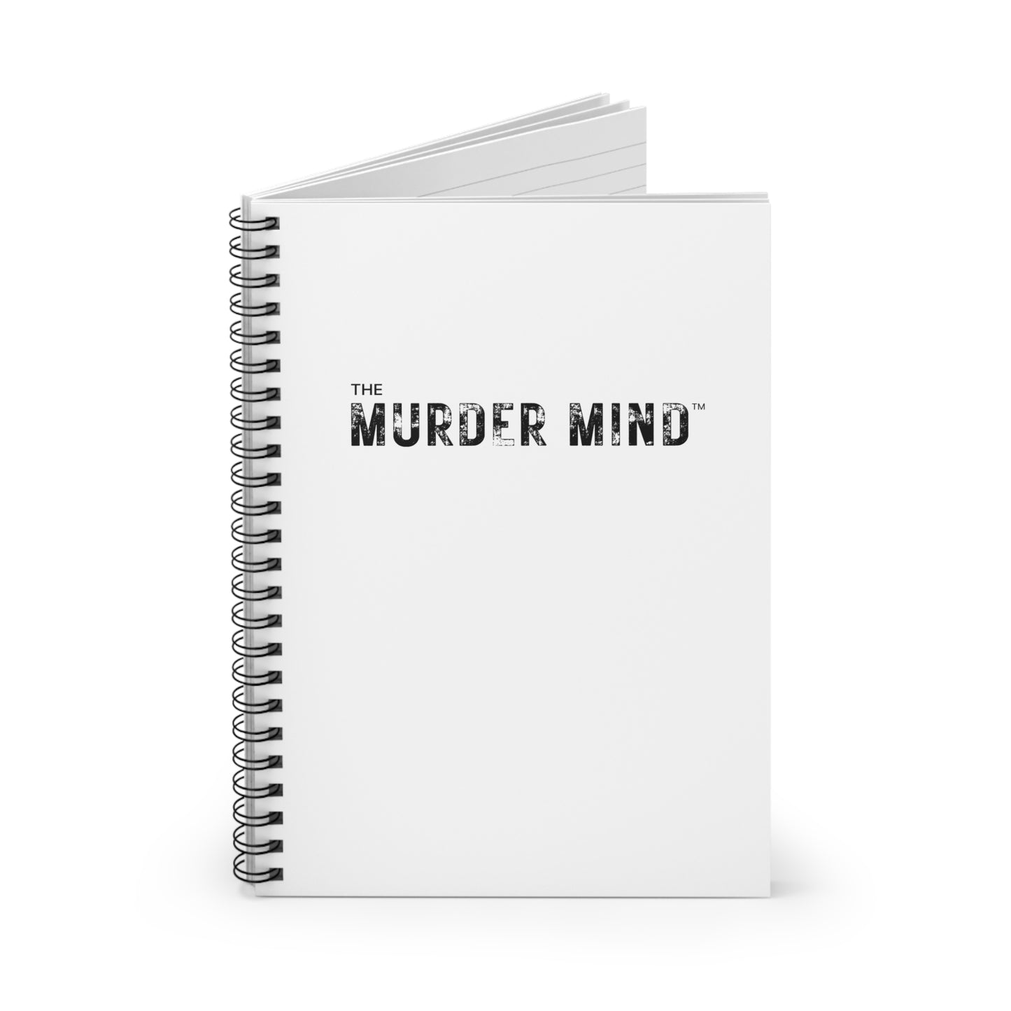 The Murder Mind White Spiral Notebook - Ruled Line