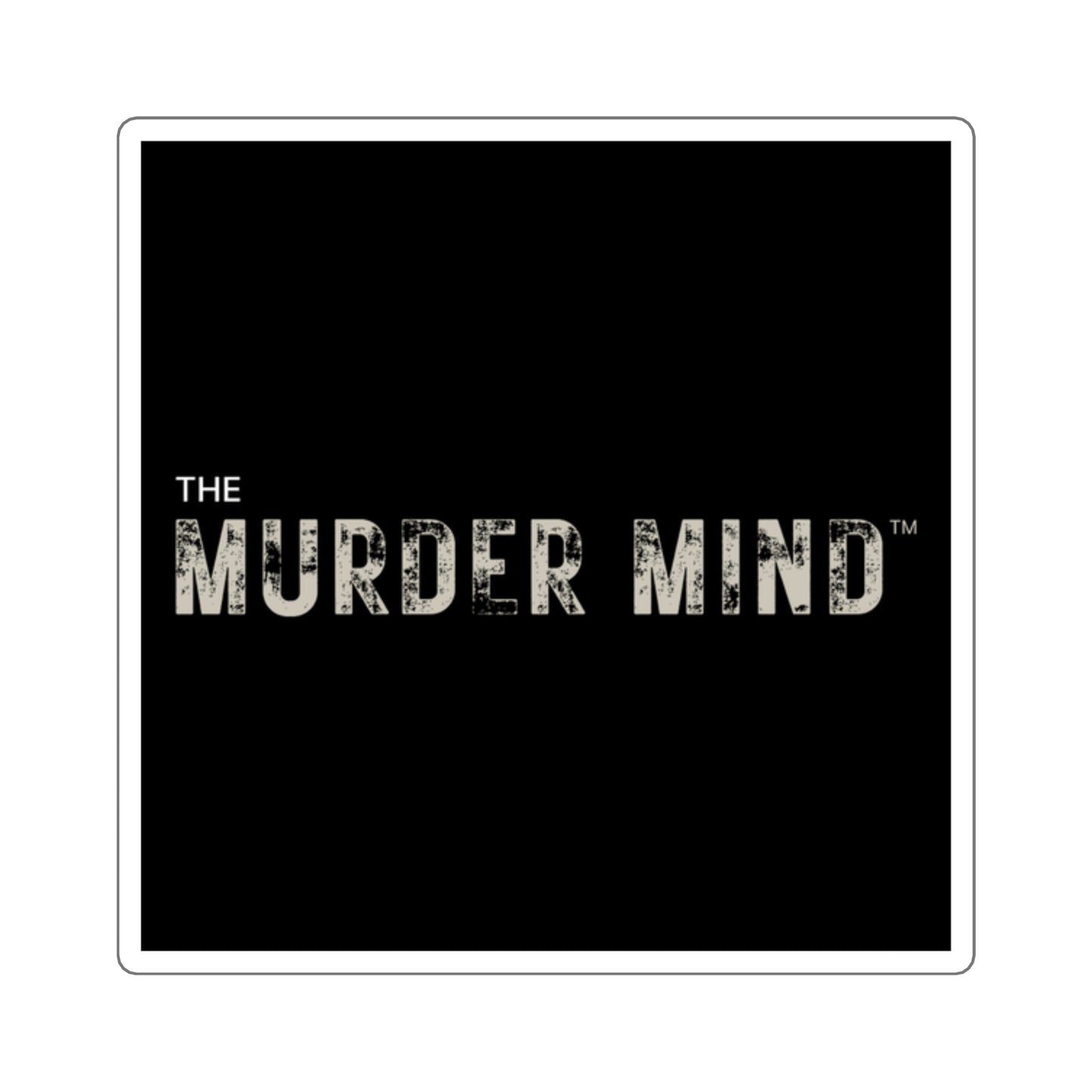 The Murder Mind Black Square Stickers