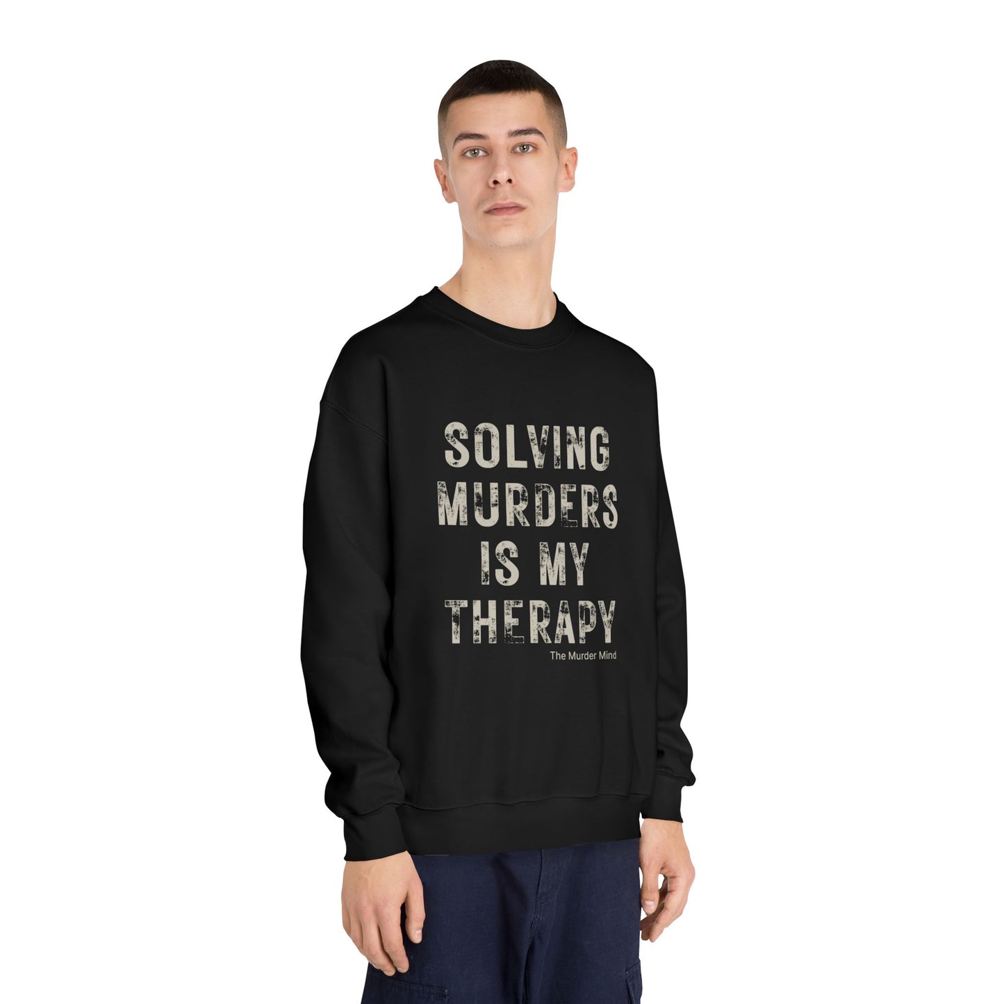 Solving Murders Is My Therapy Unisex DryBlend® Crewneck Sweatshirt