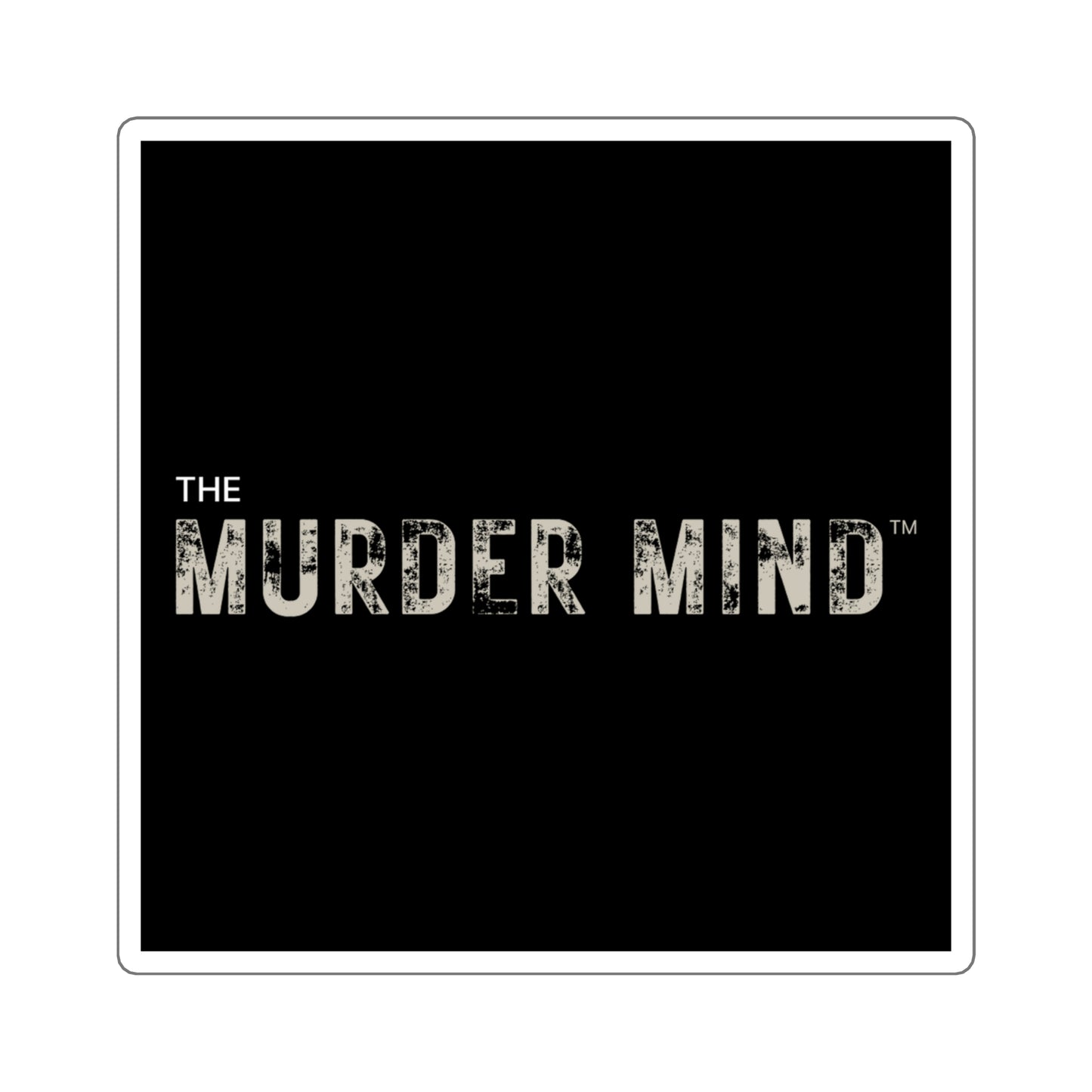 The Murder Mind Black Square Stickers