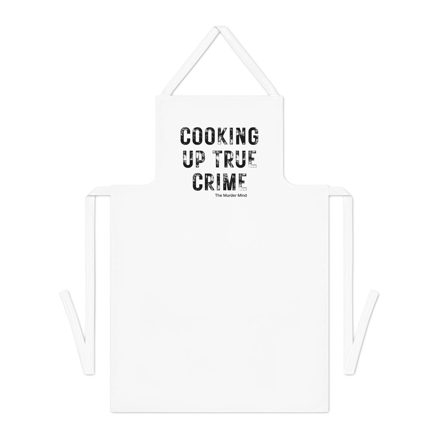 Cooking Up True Crime White Apron (AOP)