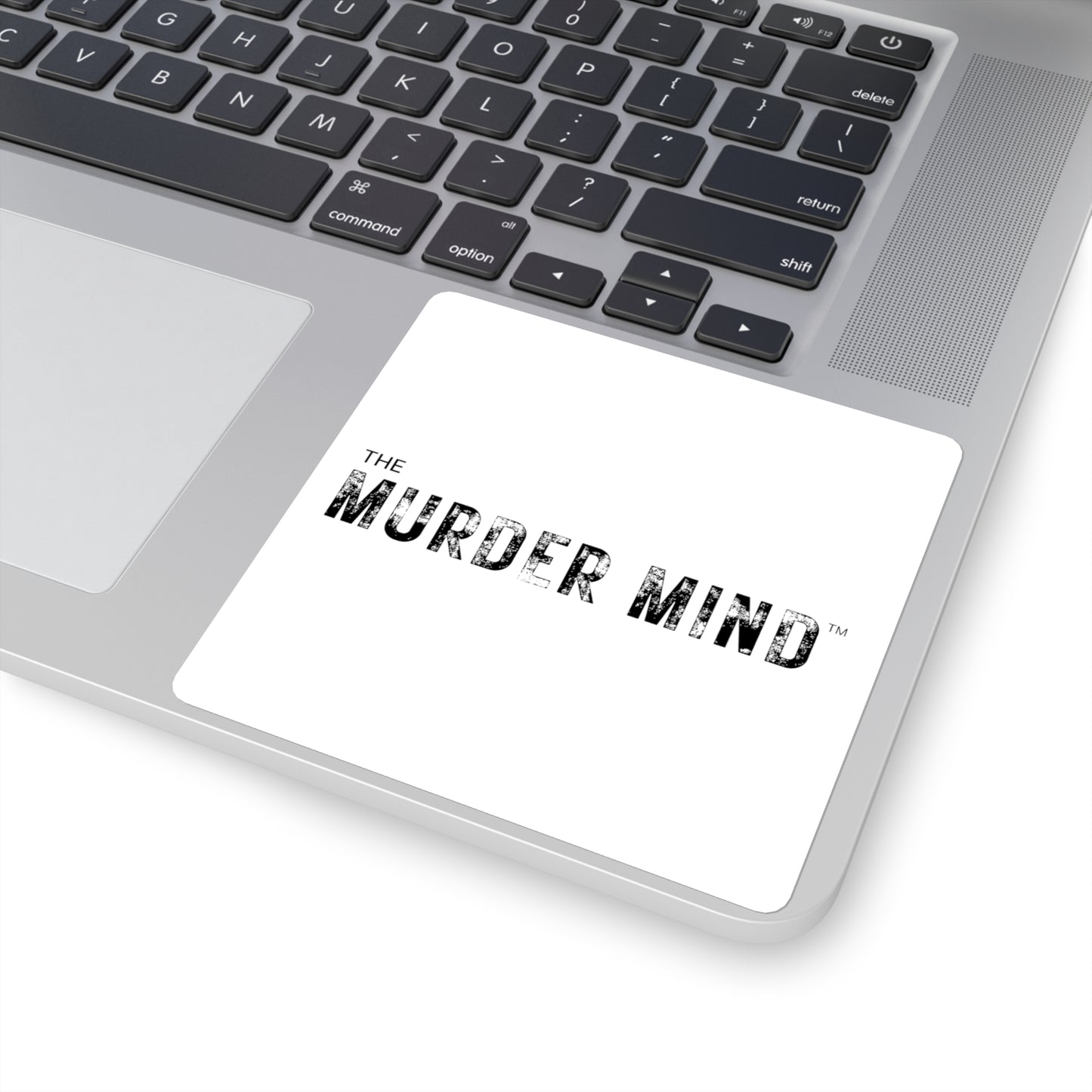 The Murder Mind White Square Stickers