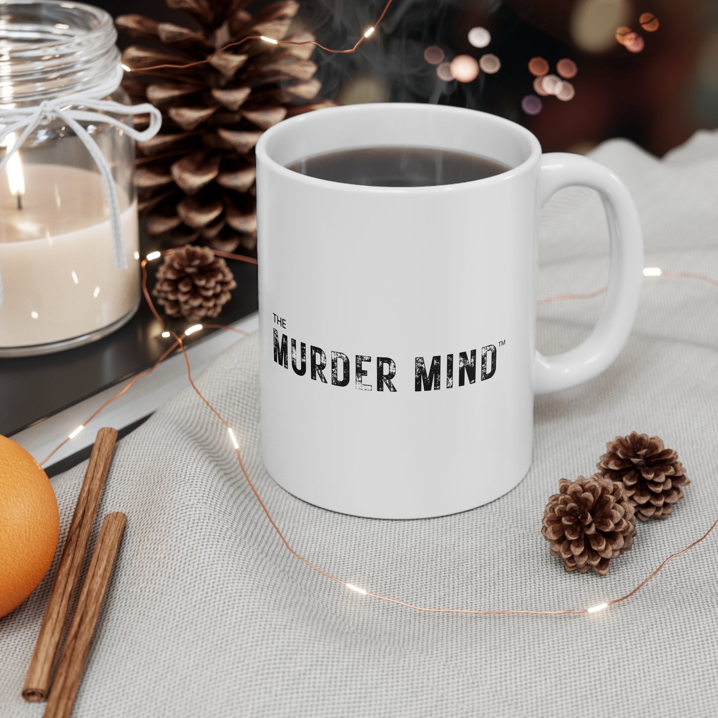 The Murder Mind White Coffee Mug, 11oz