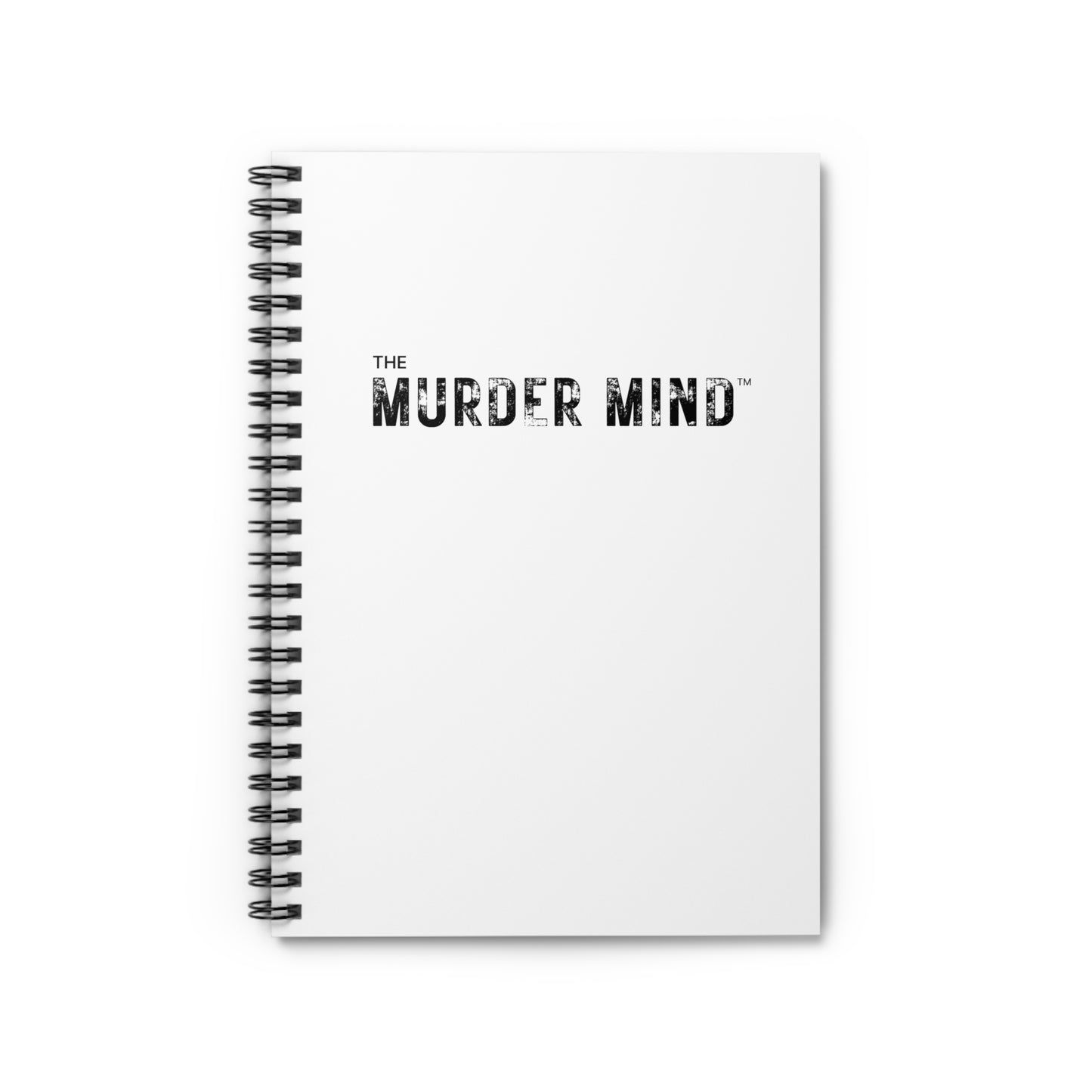 The Murder Mind White Spiral Notebook - Ruled Line