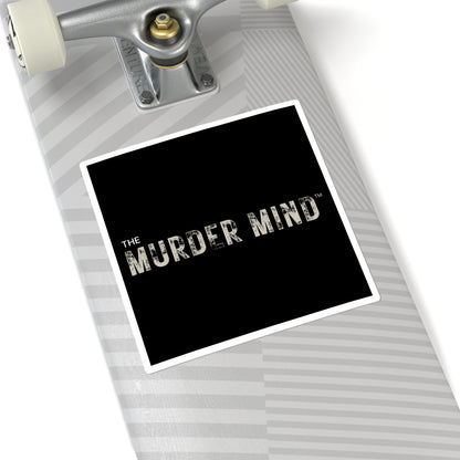 The Murder Mind Black Square Stickers