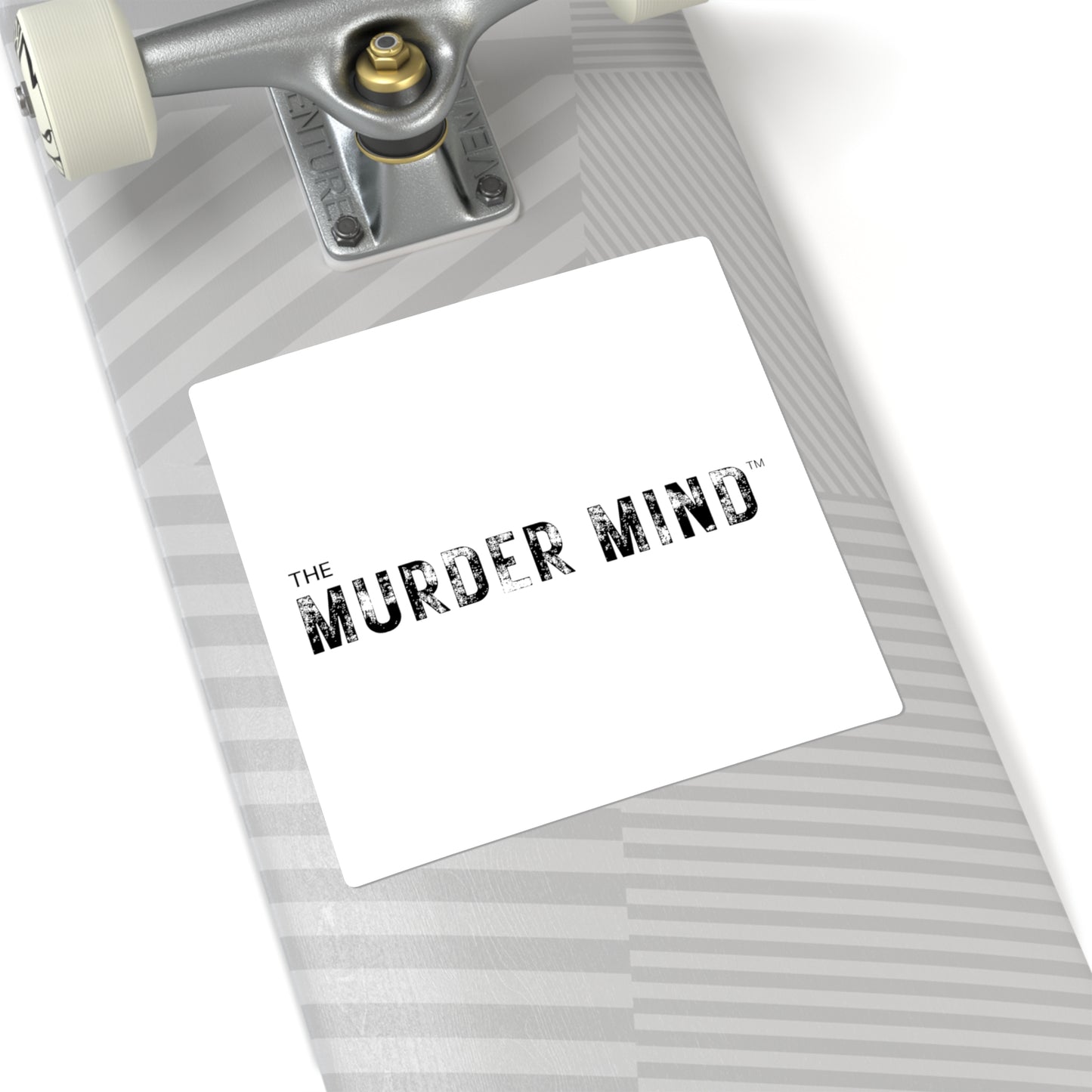 The Murder Mind White Square Stickers