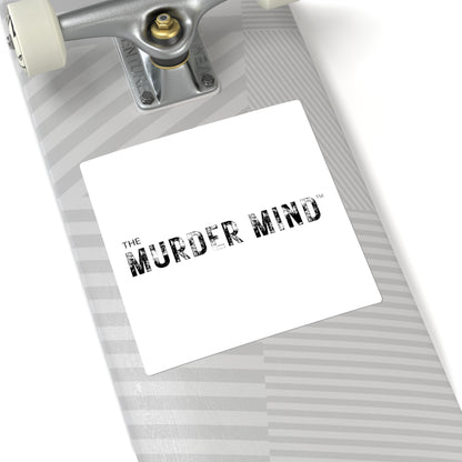 The Murder Mind White Square Stickers