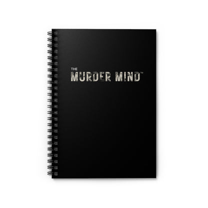 The Murder Mind Black Spiral Notebook - Ruled Line