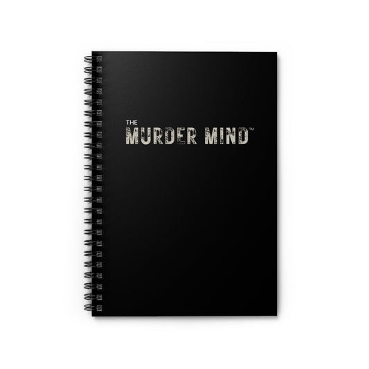 The Murder Mind Black Spiral Notebook - Ruled Line
