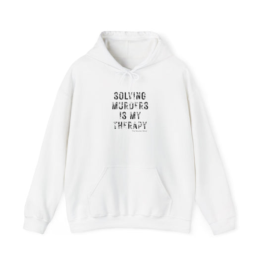 Solving Murders Is My Therapy Unisex Heavy Blend™ Hooded Sweatshirt