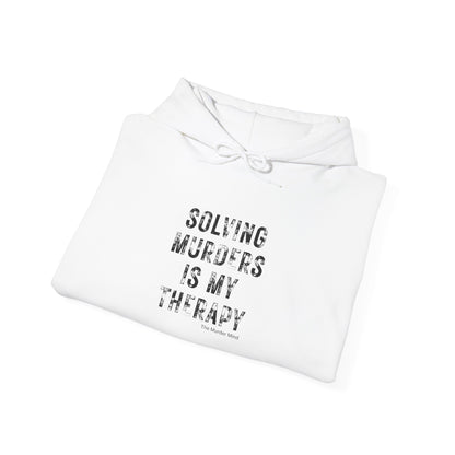 Solving Murders Is My Therapy Unisex Heavy Blend™ Hooded Sweatshirt