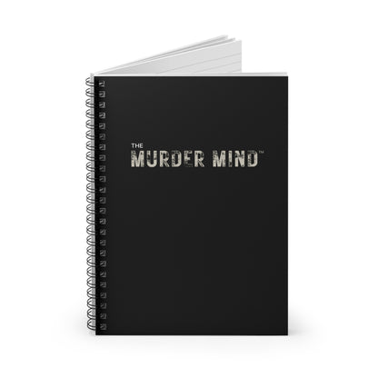 The Murder Mind Black Spiral Notebook - Ruled Line