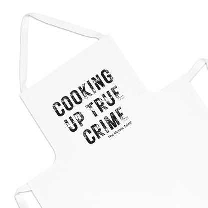 Cooking Up True Crime White Apron (AOP)