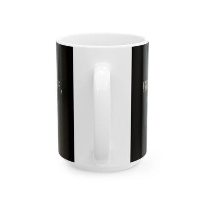 Investigate, Analyze, Solve Black Ceramic Mug, (11oz, 15oz)