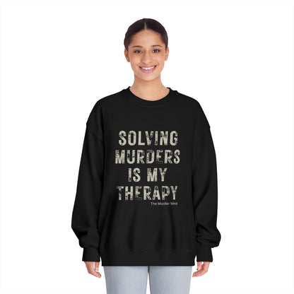 Solving Murders Is My Therapy Unisex DryBlend® Crewneck Sweatshirt