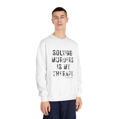 Solving Murders Is My Therapy Unisex DryBlend® Crewneck Sweatshirt