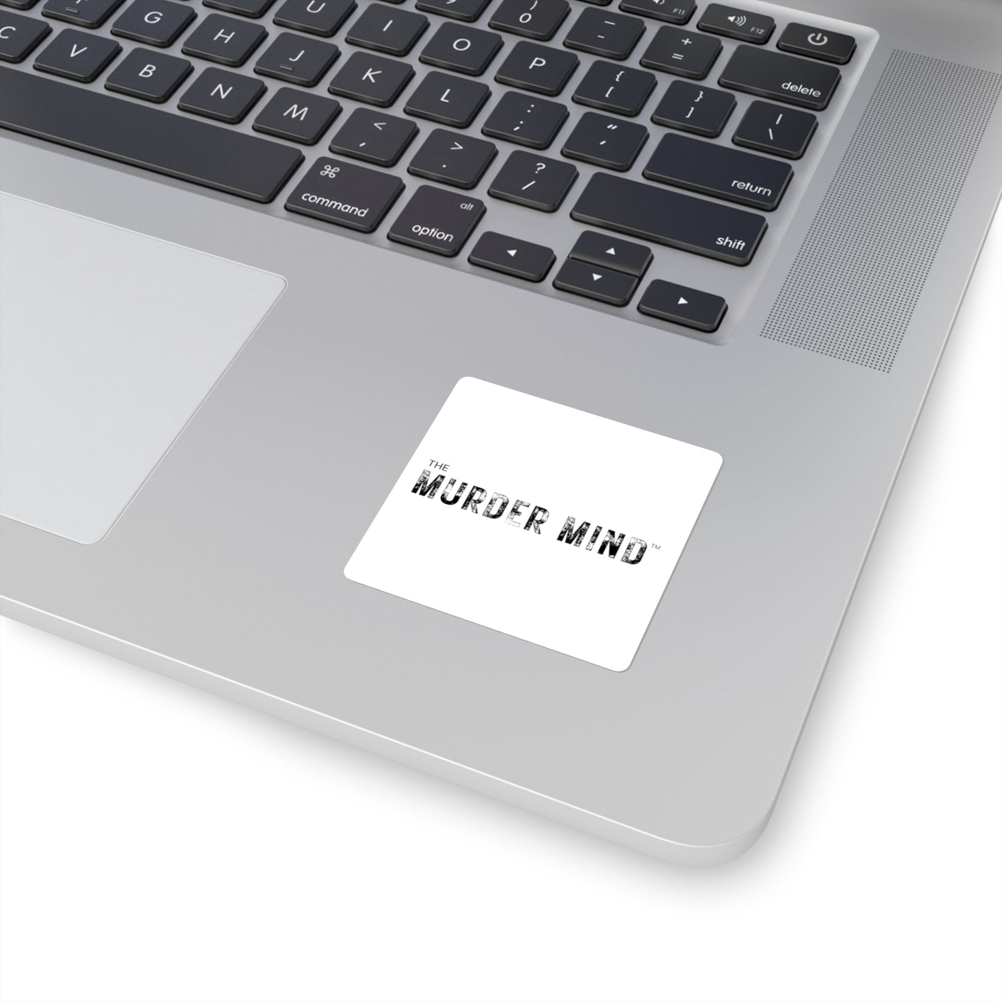 The Murder Mind White Square Stickers