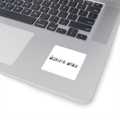 The Murder Mind White Square Stickers