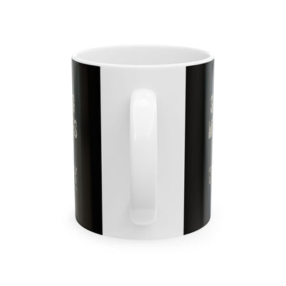 Solving Murders Is My Therapy Black Ceramic Mug, (11oz, 15oz)