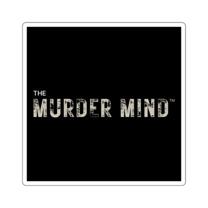 The Murder Mind Black Square Stickers