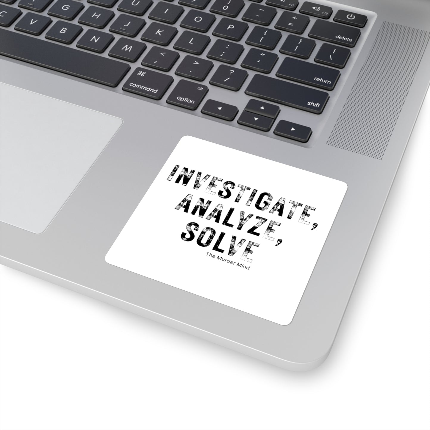 Investigate, Analyze, Solve White Square Stickers