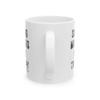 Solving Murders Is My Therapy White Ceramic Mug, 11oz