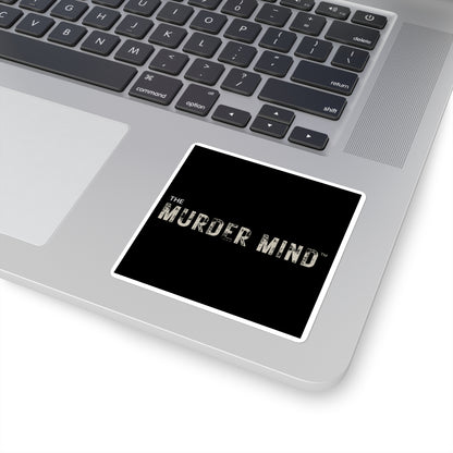 The Murder Mind Black Square Stickers