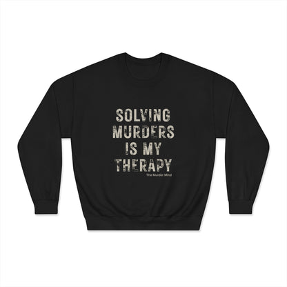 Solving Murders Is My Therapy Unisex DryBlend® Crewneck Sweatshirt