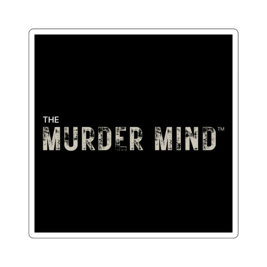 The Murder Mind Black Square Stickers