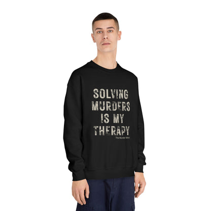 Solving Murders Is My Therapy Unisex DryBlend® Crewneck Sweatshirt