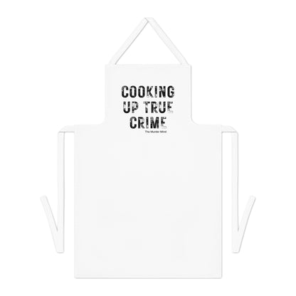 Cooking Up True Crime White Apron (AOP)