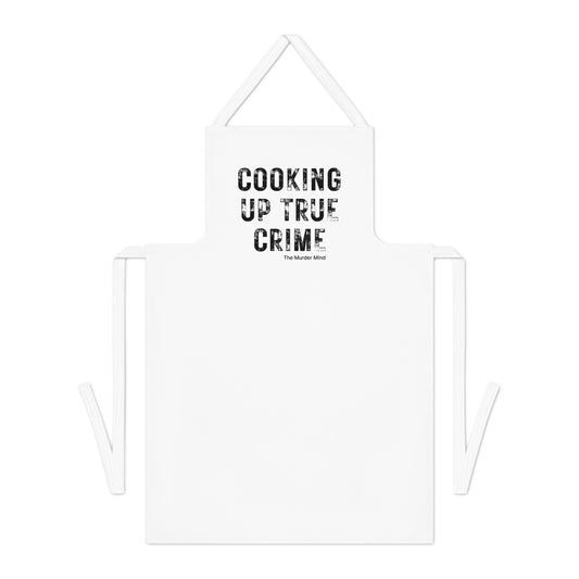 Cooking Up True Crime White Apron (AOP)