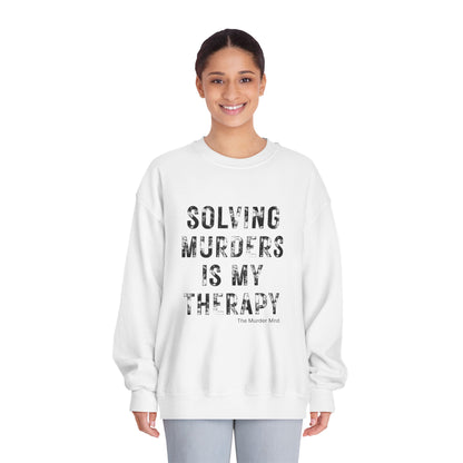 Solving Murders Is My Therapy Unisex DryBlend® Crewneck Sweatshirt