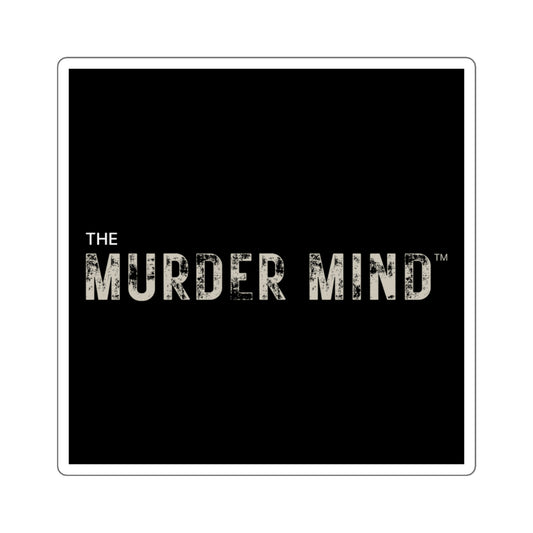 The Murder Mind Black Square Stickers