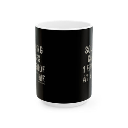 Solving Cases 1 Episode At A Time Black Ceramic Mug, (11oz, 15oz)