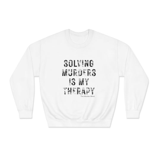 Solving Murders Is My Therapy Unisex DryBlend® Crewneck Sweatshirt